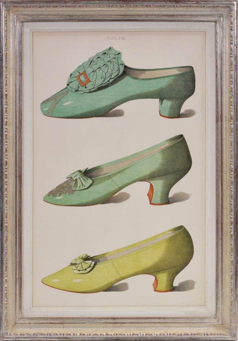 Group of Six Ladies' Dress Schuhe des neunzehnten Jahrhunderts (Grau), Still-Life Print, von Thomas Greig Watson
