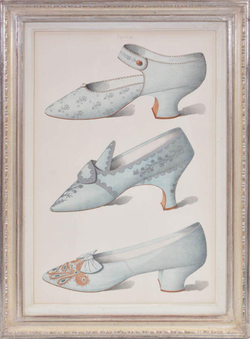 A Group of Six Ladies' Dress Shoes of the Nineteenth Century - Naturalistic Print by Thomas Greig Watson