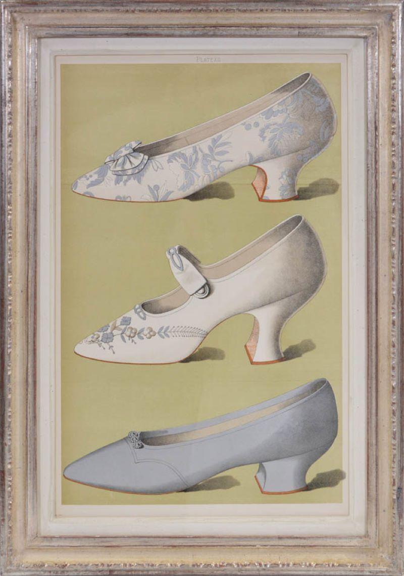 Group of Six Ladies' Dress Schuhe des neunzehnten Jahrhunderts (Beige), Still-Life Print, von Thomas Greig Watson