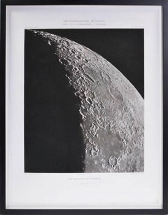 Antique PÔLE SUD _ SCHICKHARD _ GASSEND - Héliogravure of the Moon's Surface