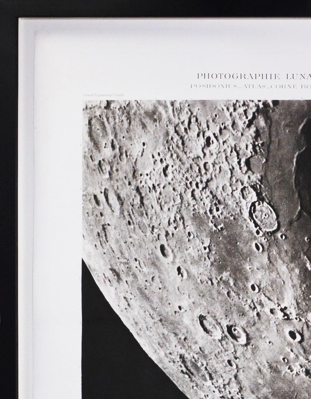 POSIDONIUS_ATLAS_CORNE BORÉALE.  - Héliogravure of the Moon's Surface - Photograph by Moritz Loewy; Pierre-Henry Puiseux