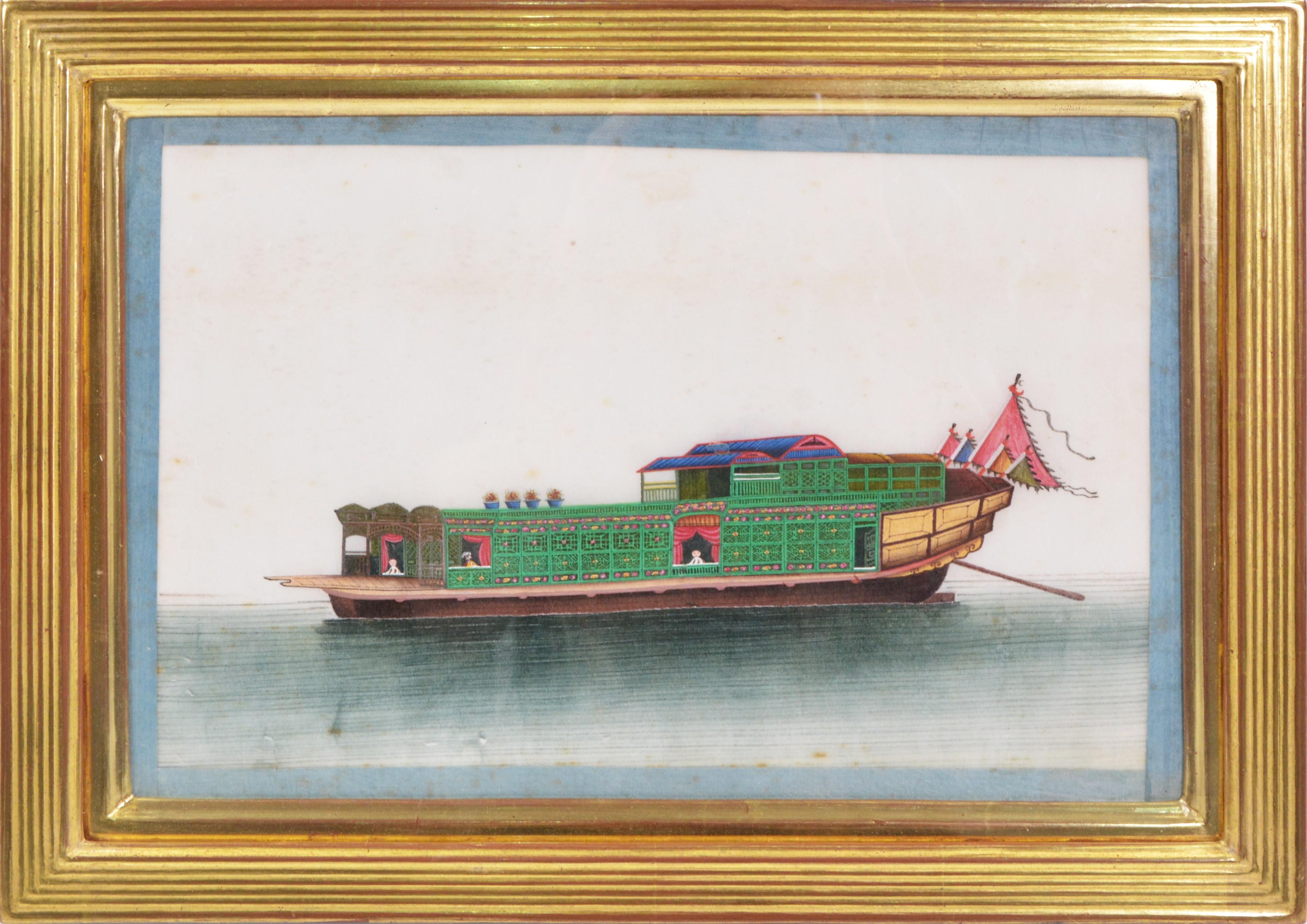 A Group of Twelve Chinese Junks and Barges. 2