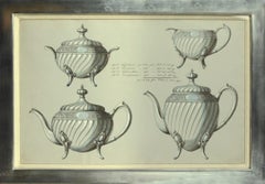 Collection of Watercolour Designs for Silverware.