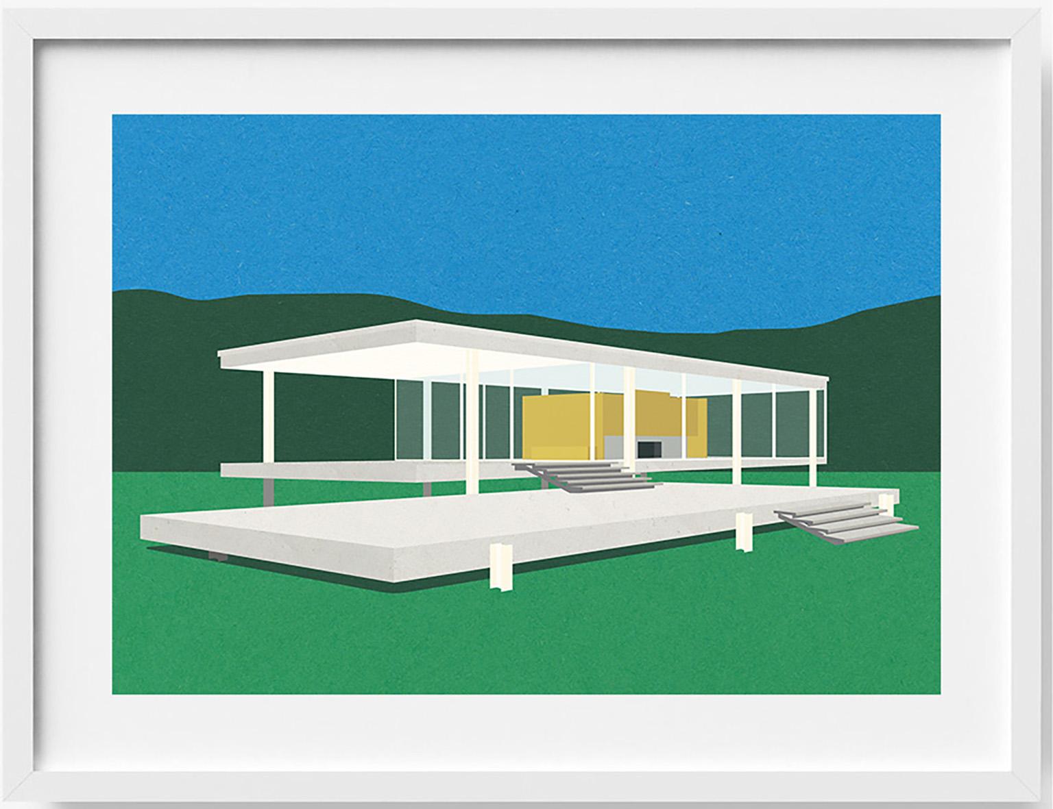 Rosi Feist Landscape Photograph - Ludwig Mies van der Rohe Farnsworth House