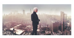 Portrait of Karl Lagerfeld, The Starrett Lehigh Building offices 2006 NYC