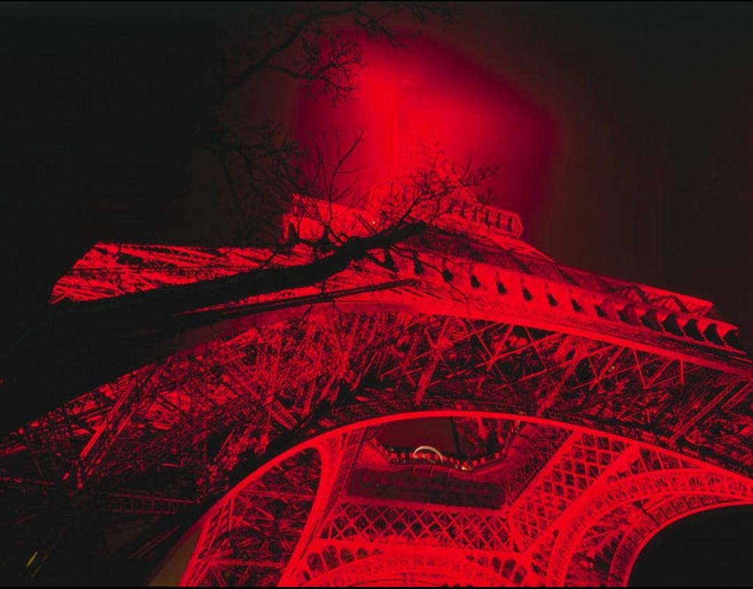 WINNIE DENKER - Light Bow red Eiffel Tower 
