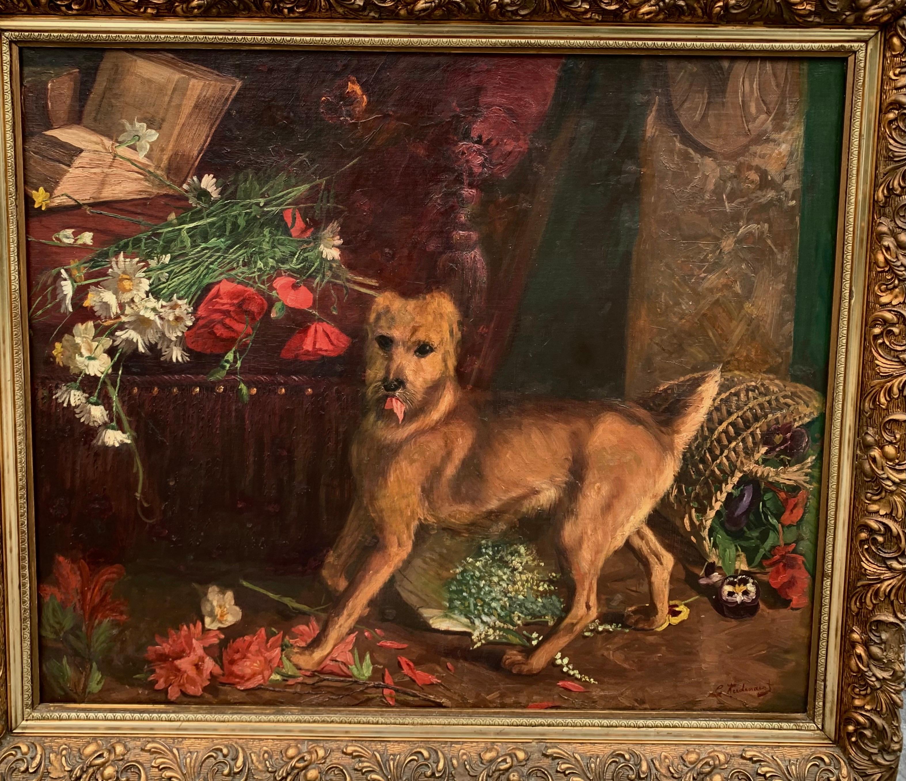 Teddy, the playful puppy - Dog Portrait Terrier Puppy - Figurative Animal Genre 1