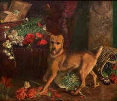 Teddy, the playful puppy - Dog Portrait Terrier Puppy - Figurative Animal Genre