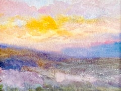 Petite French impressionist painting of a sunset - Van Gogh