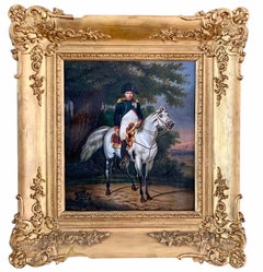 Napoleon Bonaparte on his horse - French school 19th century 