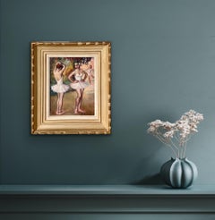 19th century French painting Les Ballerines - Female artist Degas Dancers Dance