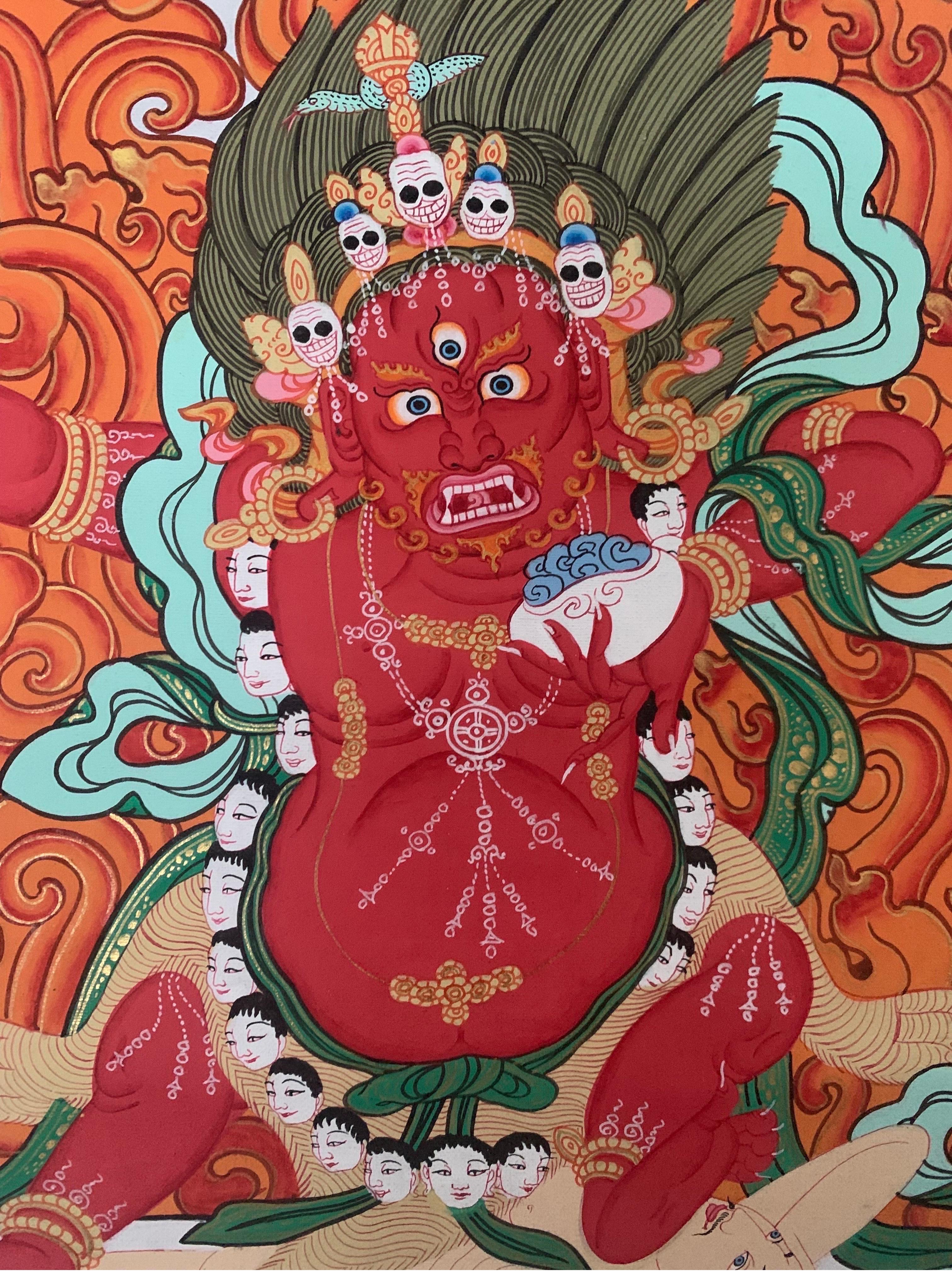 Thangka painting dates back to 7th century after Buddhism was spread in the Himalayan region (Nepal, Bhutan, Tibet and Northern India). In Eastern world Thangka is considered to be a part of Abhi-Dharma which means 