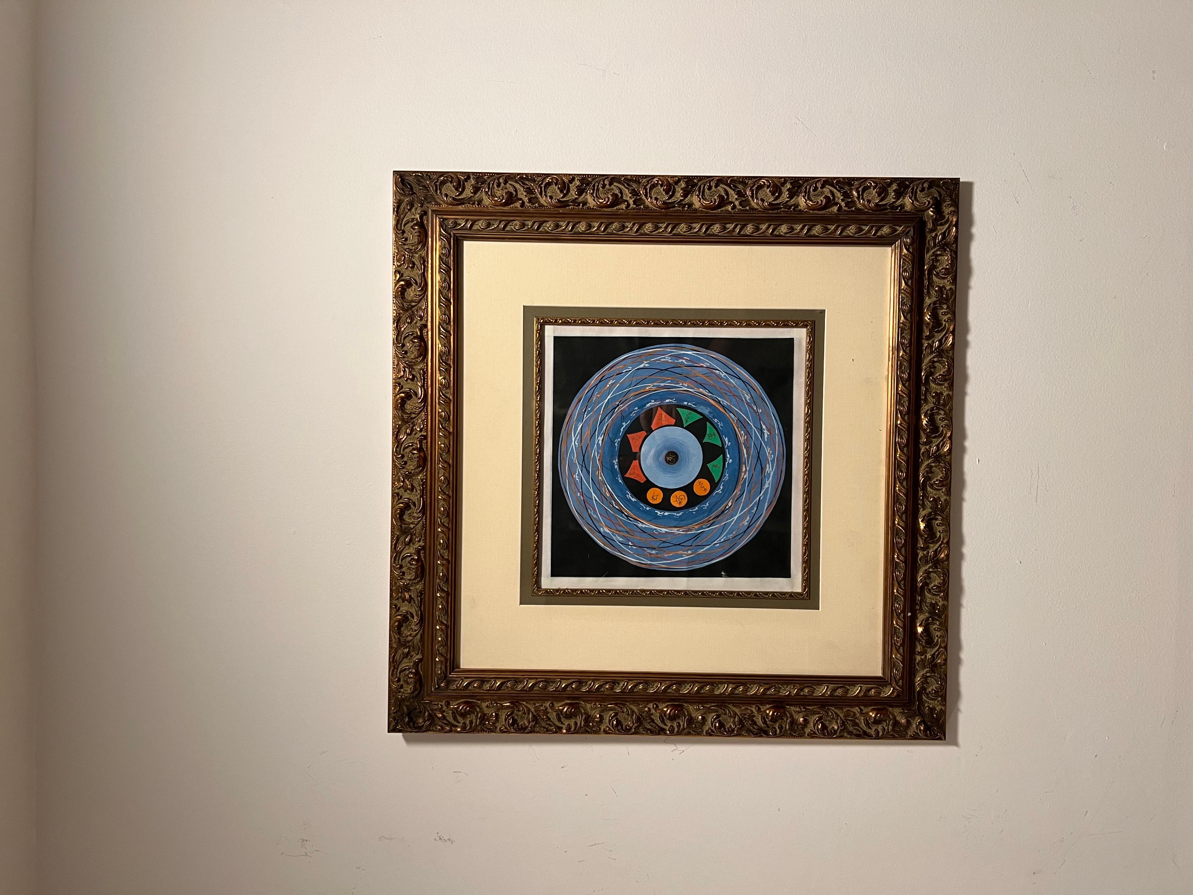 Thangka Painting of a Cosmos Mandala Thangka is great for meditation and transformation of our Mindy & Body. Using only Natural Stone Color and other natural pigments these kind of traditional sacred Buddhist art helps to realize the deeper meaning