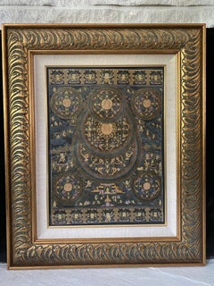 Framed Hand Painted Mandala Thangka on Canvas with 24K Gold