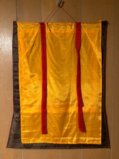 Hand Painted Vajrapani Thangka with Brocade Border