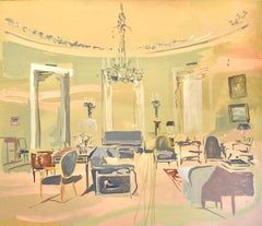 “La Gran Sala”, 2009, Canvas, Oil Paint, Interiors Contemporary painting