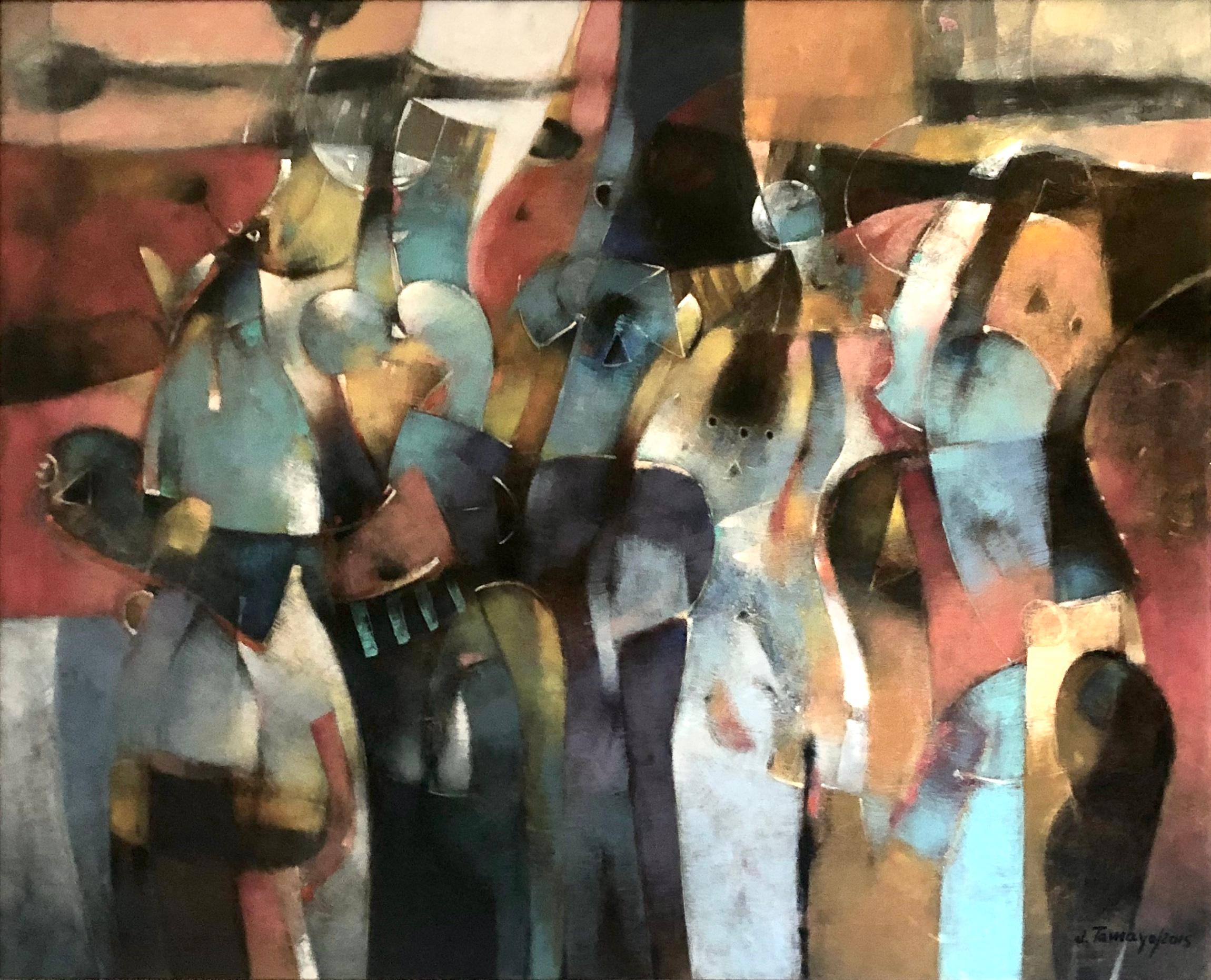 Jorge Tamayo Cabrera Abstract Painting - Síntesis, Canvas, Acrylic Paint 
