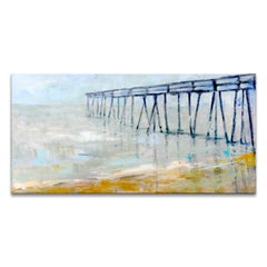 'The Pier' Wrapped Canvas Original Coastal Painting by Dana McMillan 