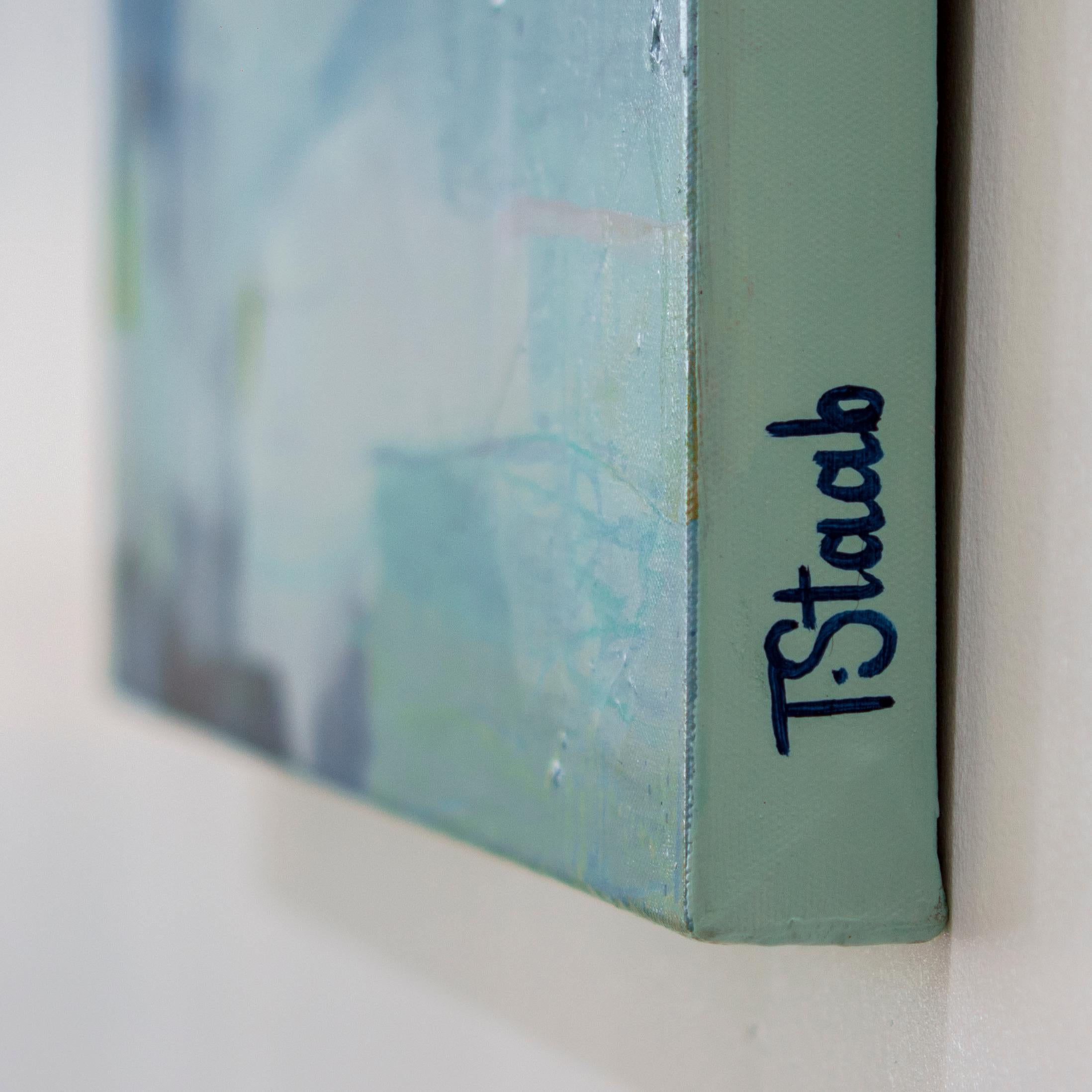 'Caribbean Time' Wrapped Canvas Original Abstract Painting by Tammy Keller For Sale 1