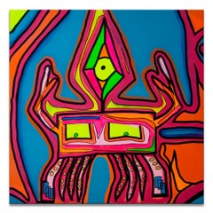 'Untitled IV' Wrapped Canvas Original Eccentric Street Art Painting by Big Bear