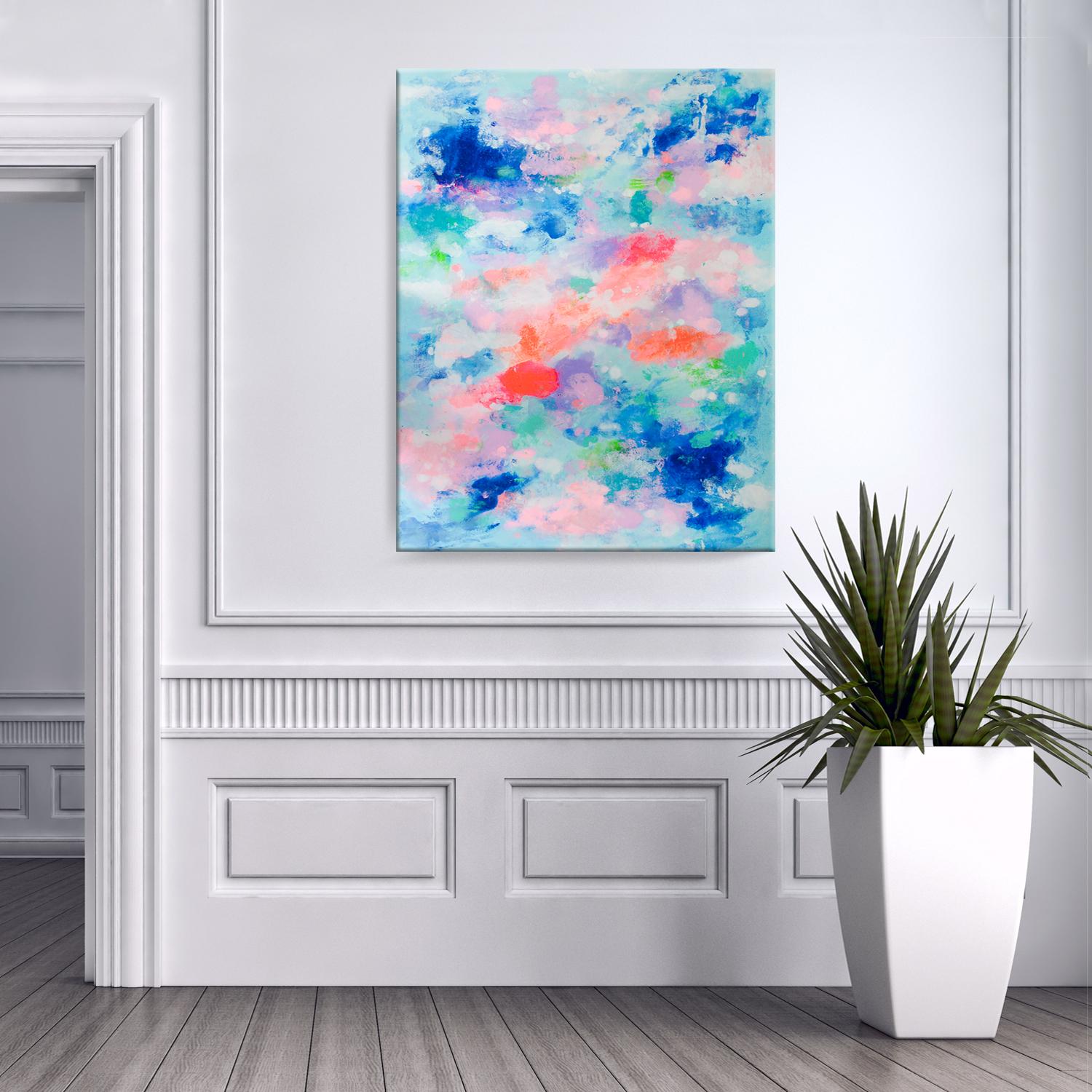 'Waking Up In The Sky' Wrapped Canvas Original Abstract Painting by Samerra  For Sale 1