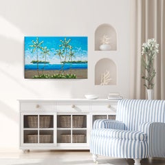 'Blue Serenity' Wrapped Canvas Original Coastal Painting by Sarah LaPierre