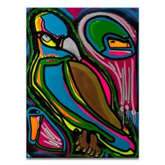 'Untitled VII' Wrapped Canvas Original Street Art Painting by Big Bear 