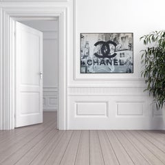 'Black Glitter' Framed Canvas Original Pop Art by PositivityAry