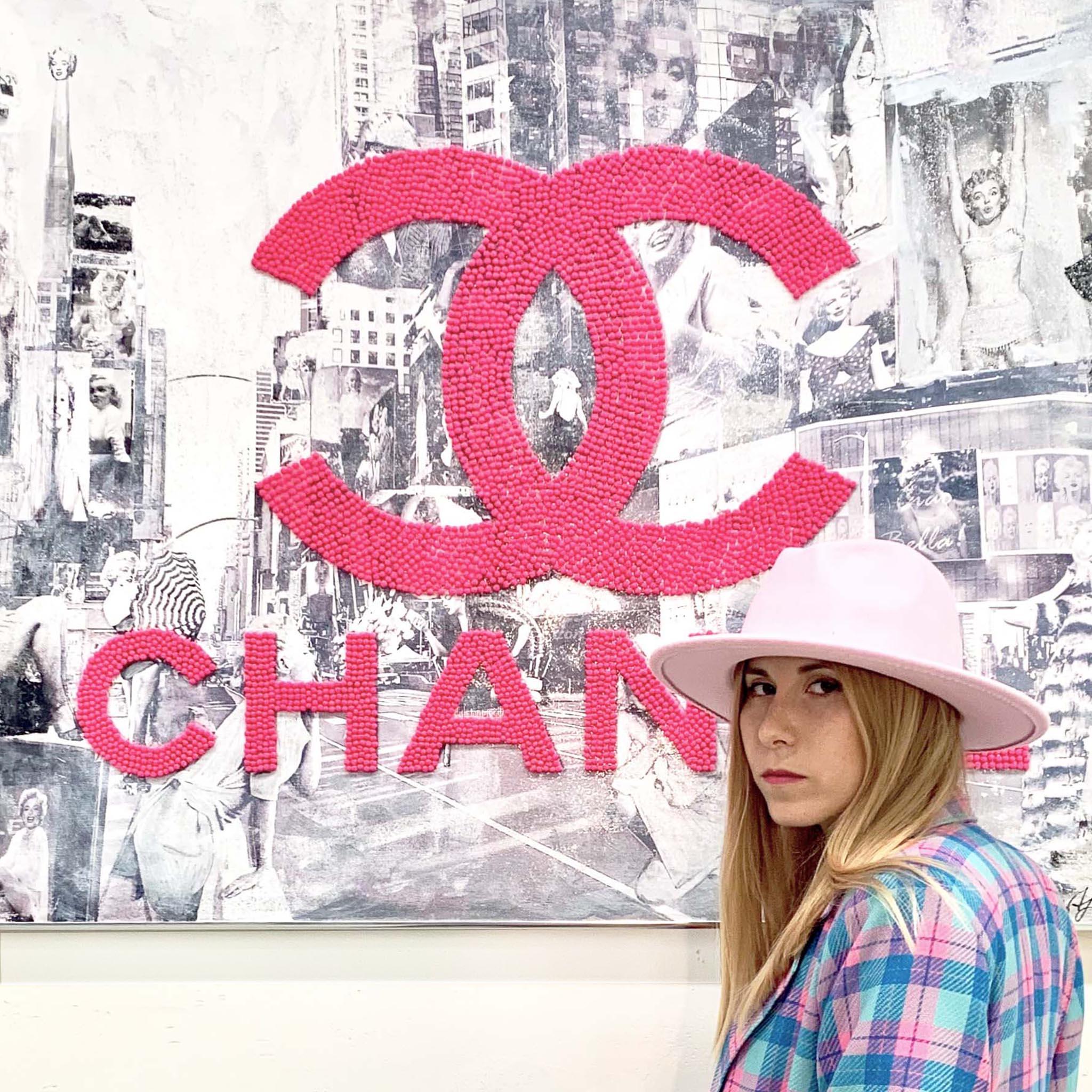 'Pink' Wrapped Canvas Original Pop Art by Arianna Tascione 4