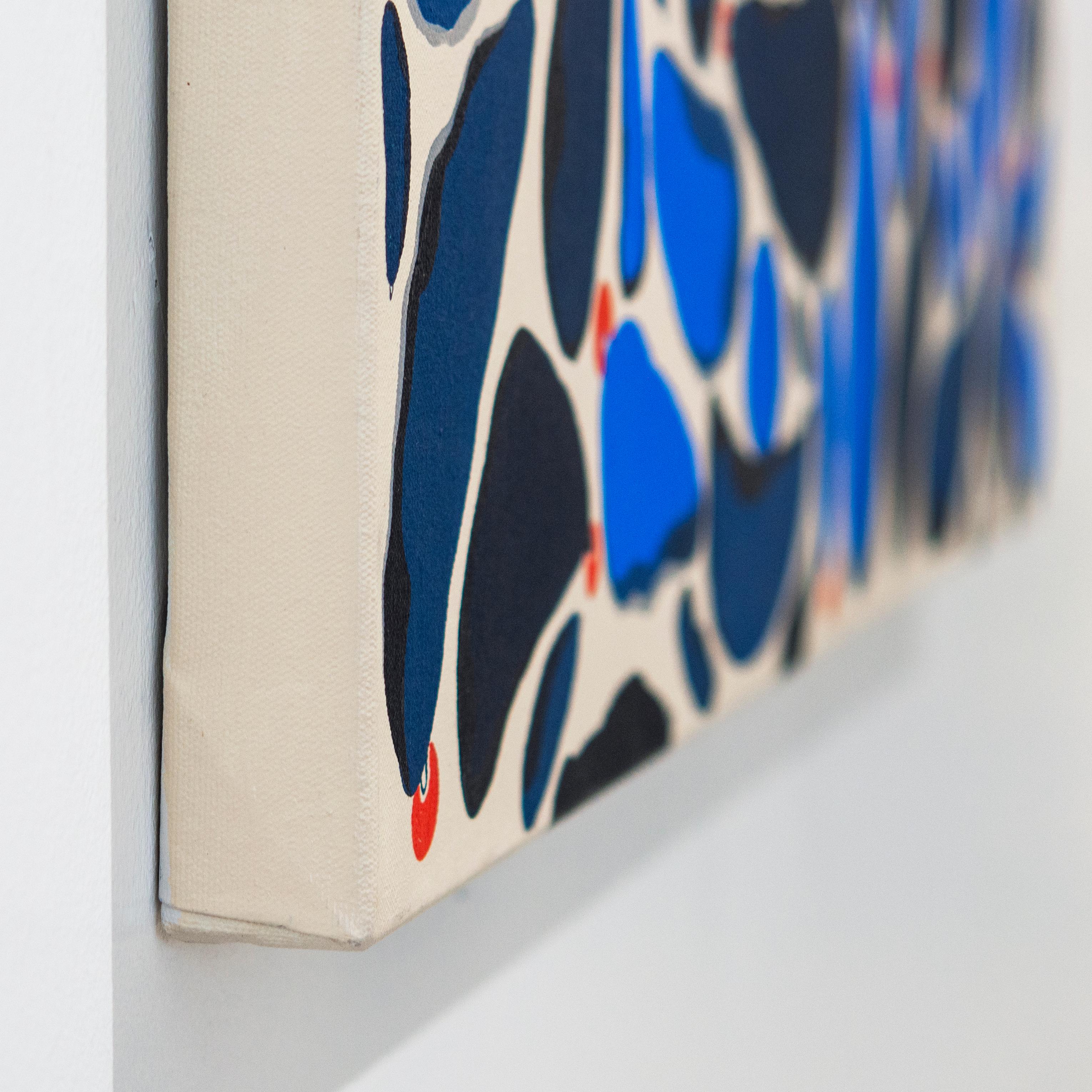 „All Blue“ Originalgemälde aus gewickeltem Leinwand von Alejandra Linares im Angebot 3