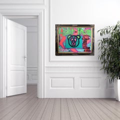 'Untitled XV' Framed Canvas Original Street Art Painting by Big Bear