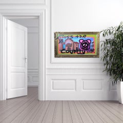 'Untitled XVI' Framed Canvas Original Street Art Painting by Big Bear