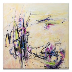 'Tie the Knot' Original Wrapped Canvas Abstract Painting by Karen H. Salup 
