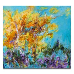 'Fall Again' Original Wrapped Canvas Abstract Painting by Karen H. Salup