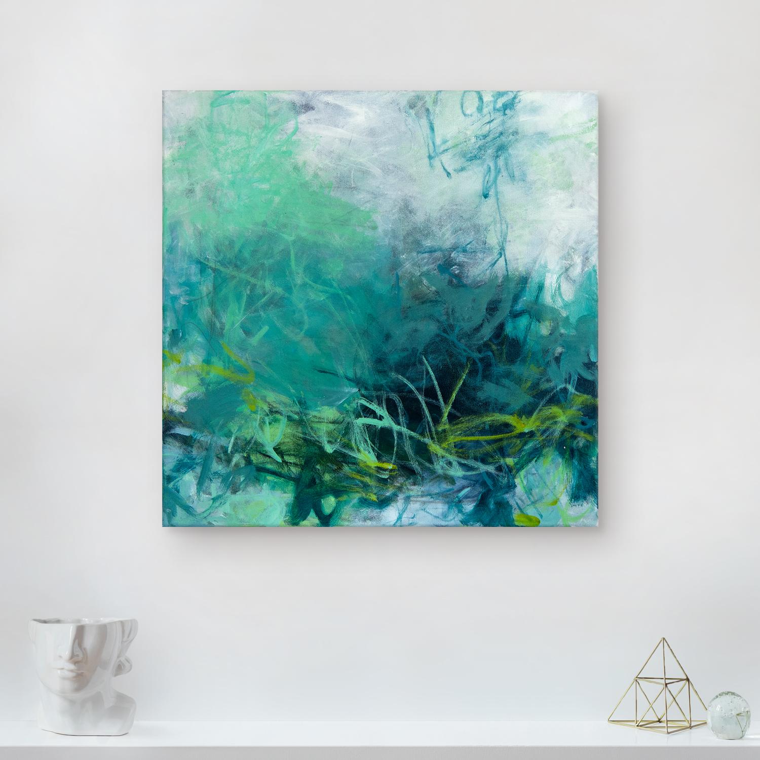 'Wading in the Shallows' Original Canvas Abstract Painting by Tammy Keller  1