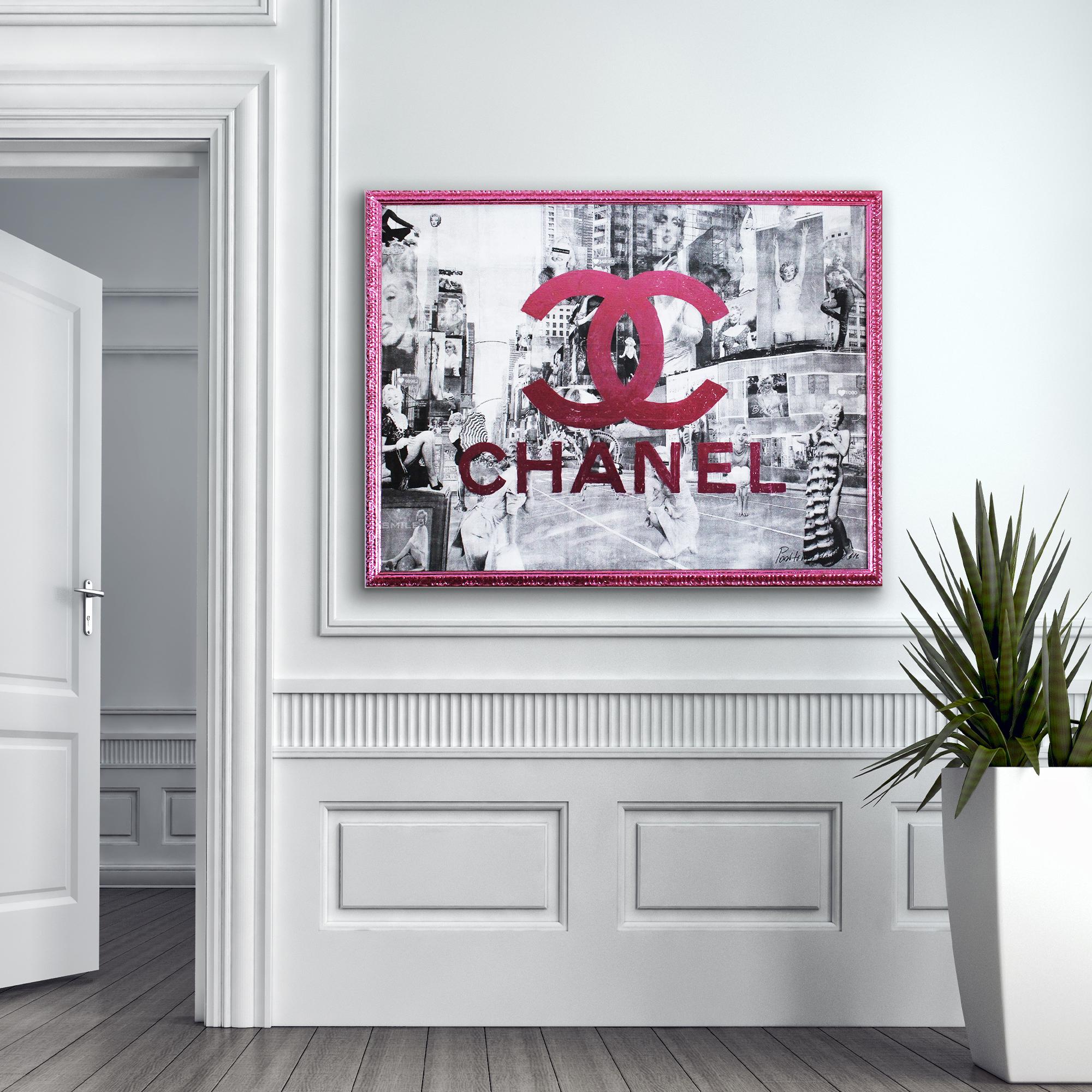 'Pink Sheets' Mixed Media Framed Wrapped Canvas by PositivityAry - Pop Art Mixed Media Art by Arianna Tascione
