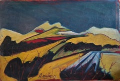 'Les Alpilles' Mid-Century Fauvist Oil on Board