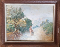Antique The Watercarrier, Orientalist Watercolour.