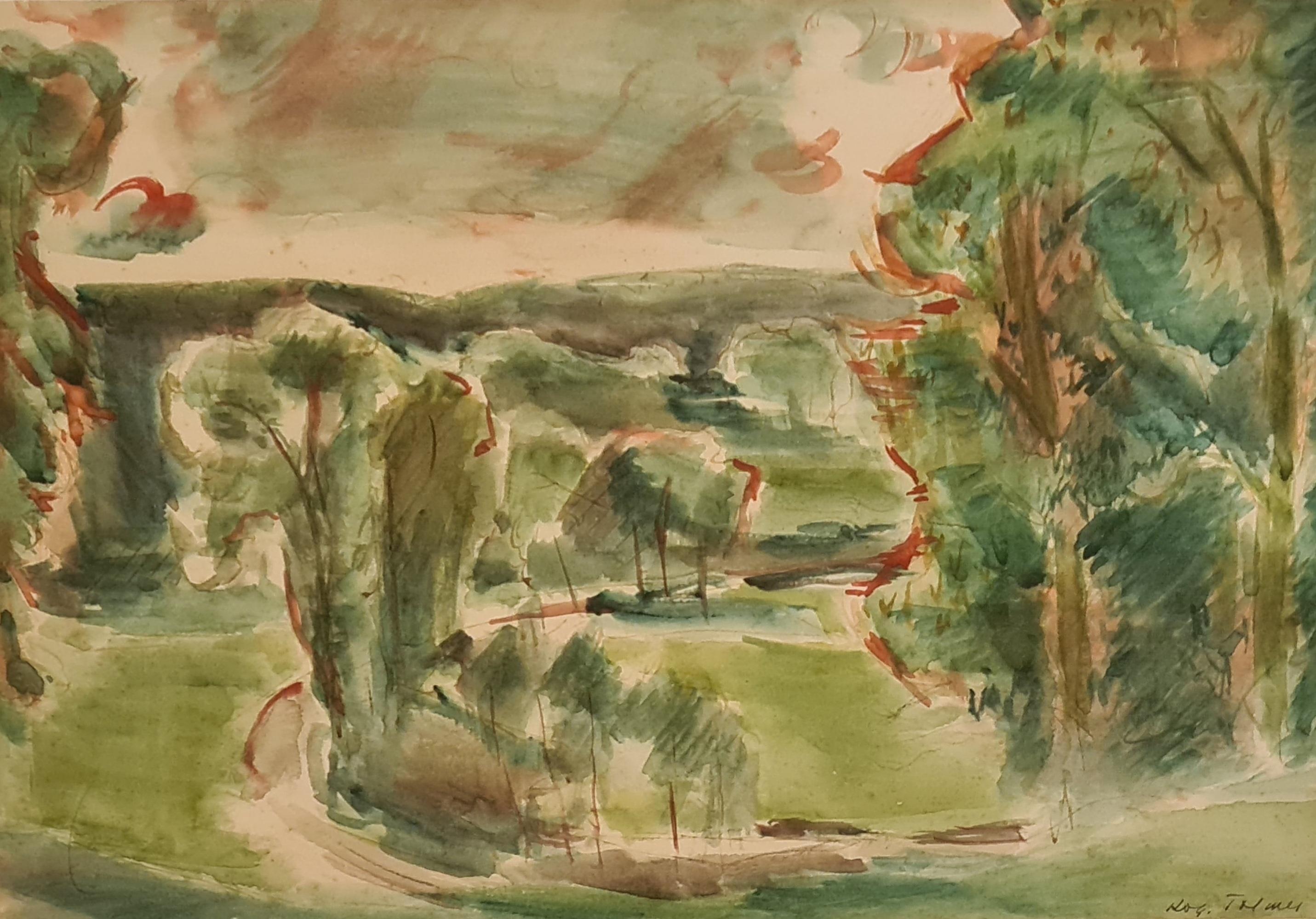 Roger Tolmer Landscape Art - The Valley, Rouen.