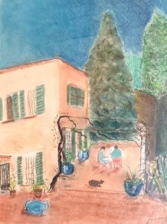 Fauvist Pastel on Paper, "Lunch in Provence", After Henri Matisse