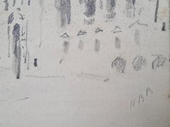 19th Century Pastel & Pencil on Paper. The Royal Palace, Monte Carlo, Monaco.