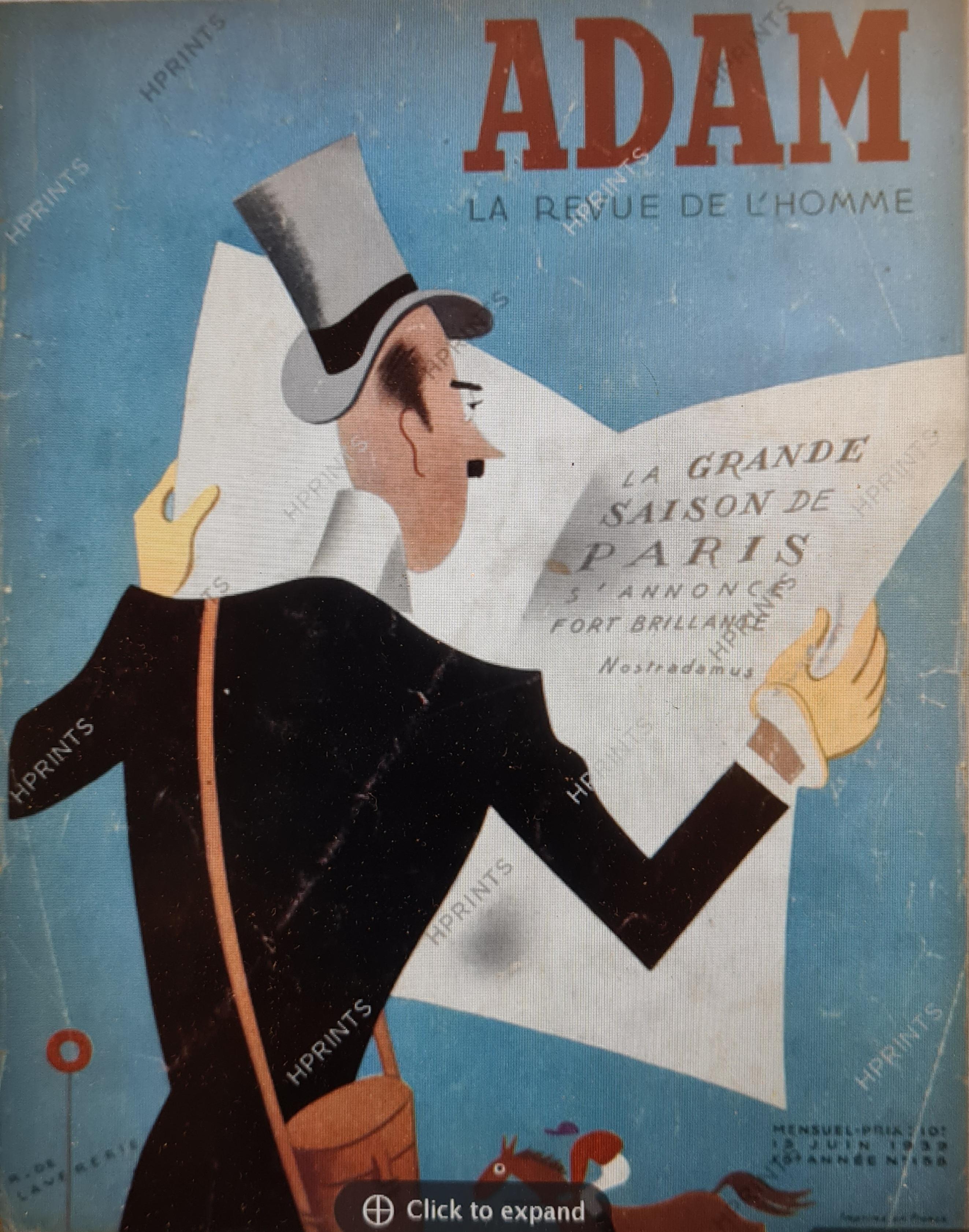 The Conversation, Original, Unique Gouache by Famous French Art Deco Illustrator 4