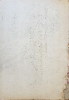 Abstract Expressionist CoBrA Style Figure. Chalk on Card.