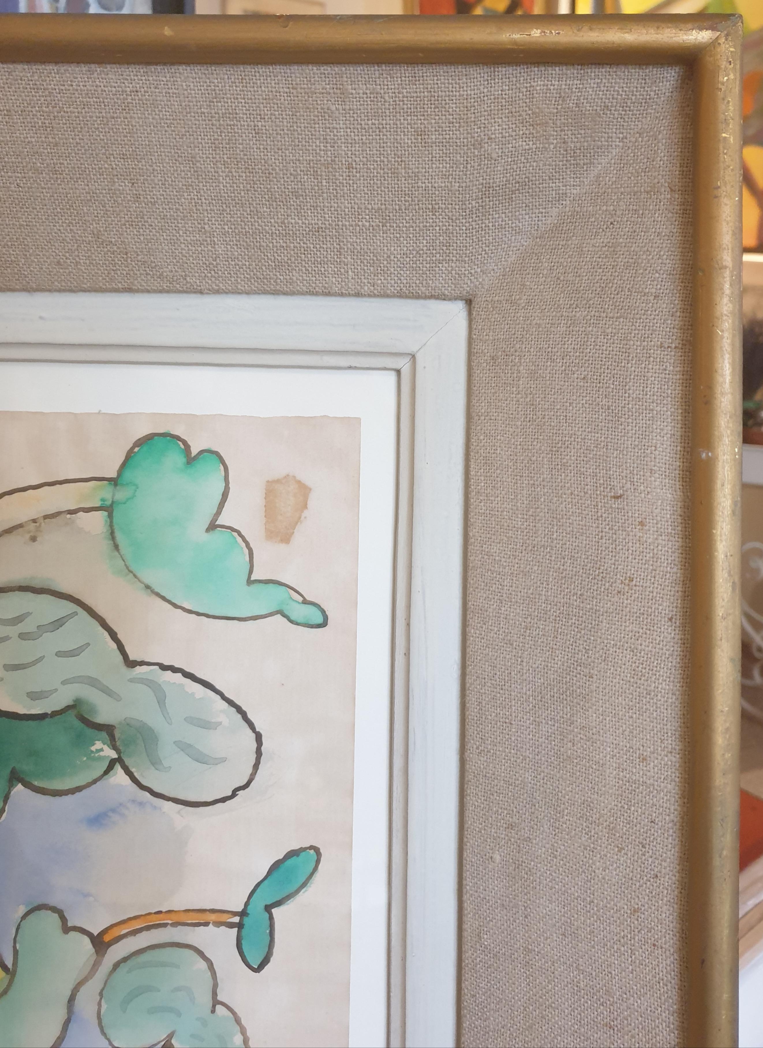 « Mother Nature », aquarelle abstraite lyrique surréaliste sur papier. en vente 8