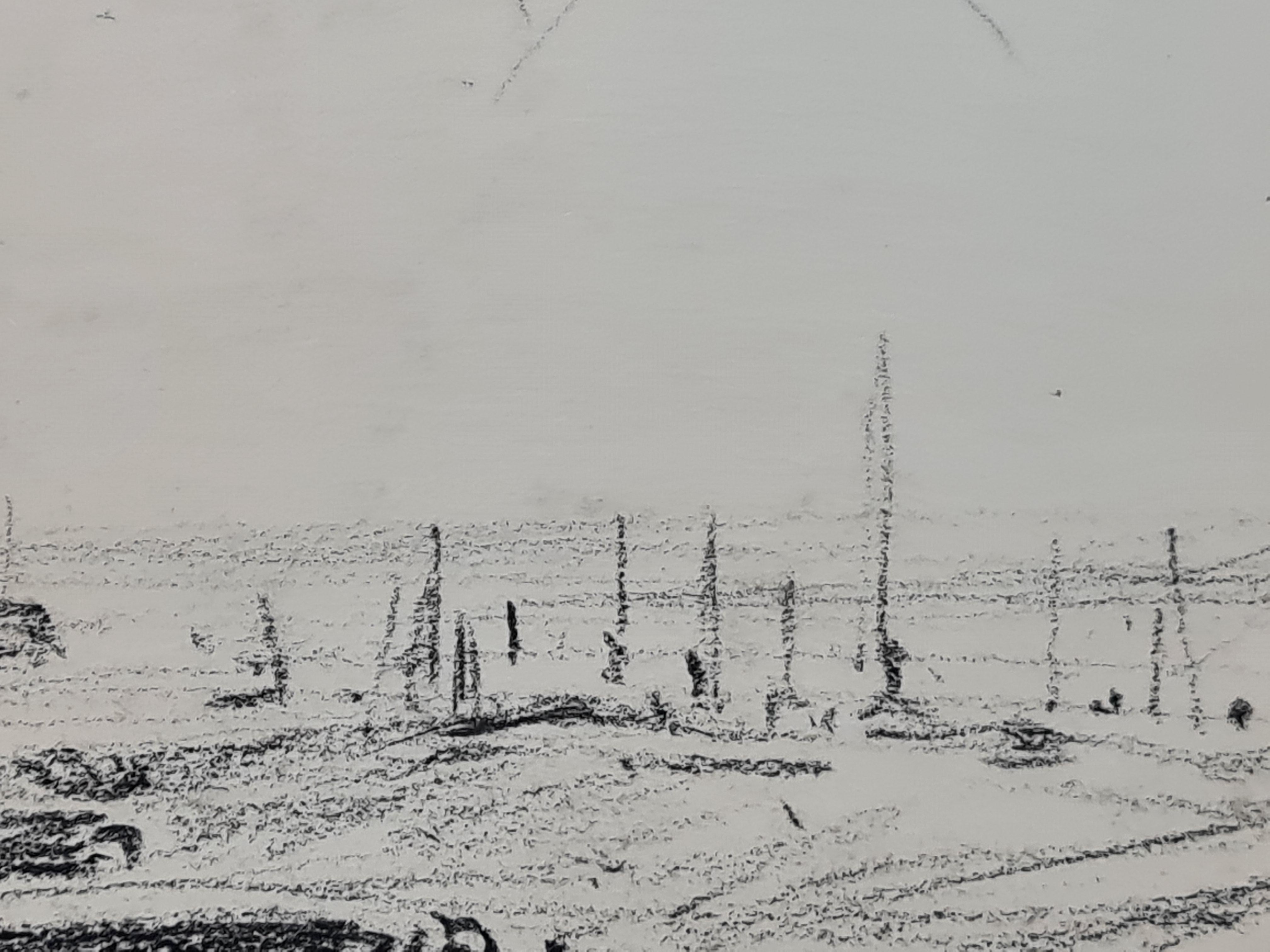 Locmaria, Île de Groix, Late 19th Century French Marine Drawing 2