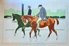 A Ride In The Park, Large Goauche and Watercolour Caricature On Handmade Paper