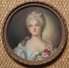 La Comtesse Du Barry en Flore, beauté française de la Belle Époque dans une robe du XVIIIe siècle