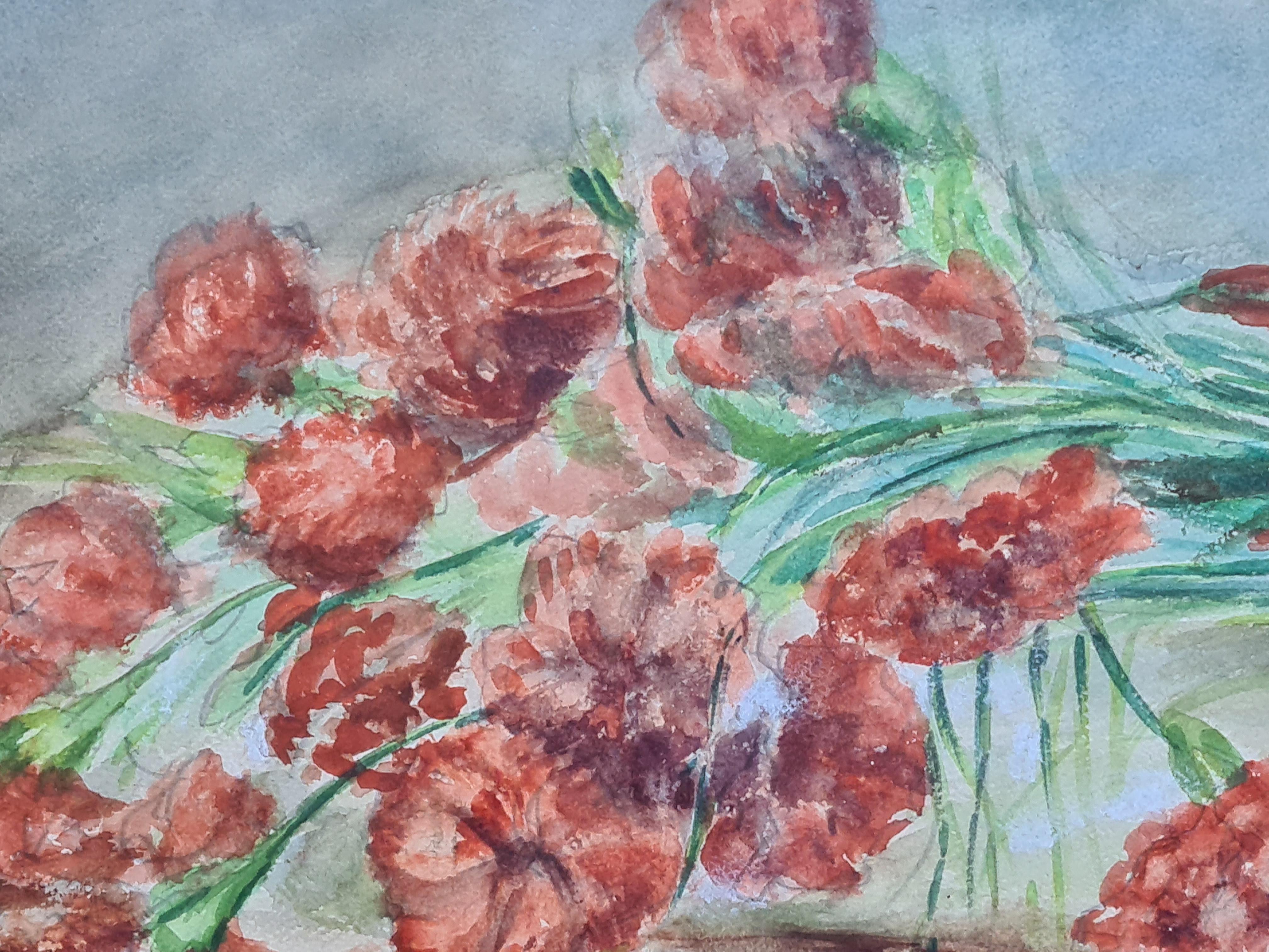 The Carnations - Romantic Art by J Savigny