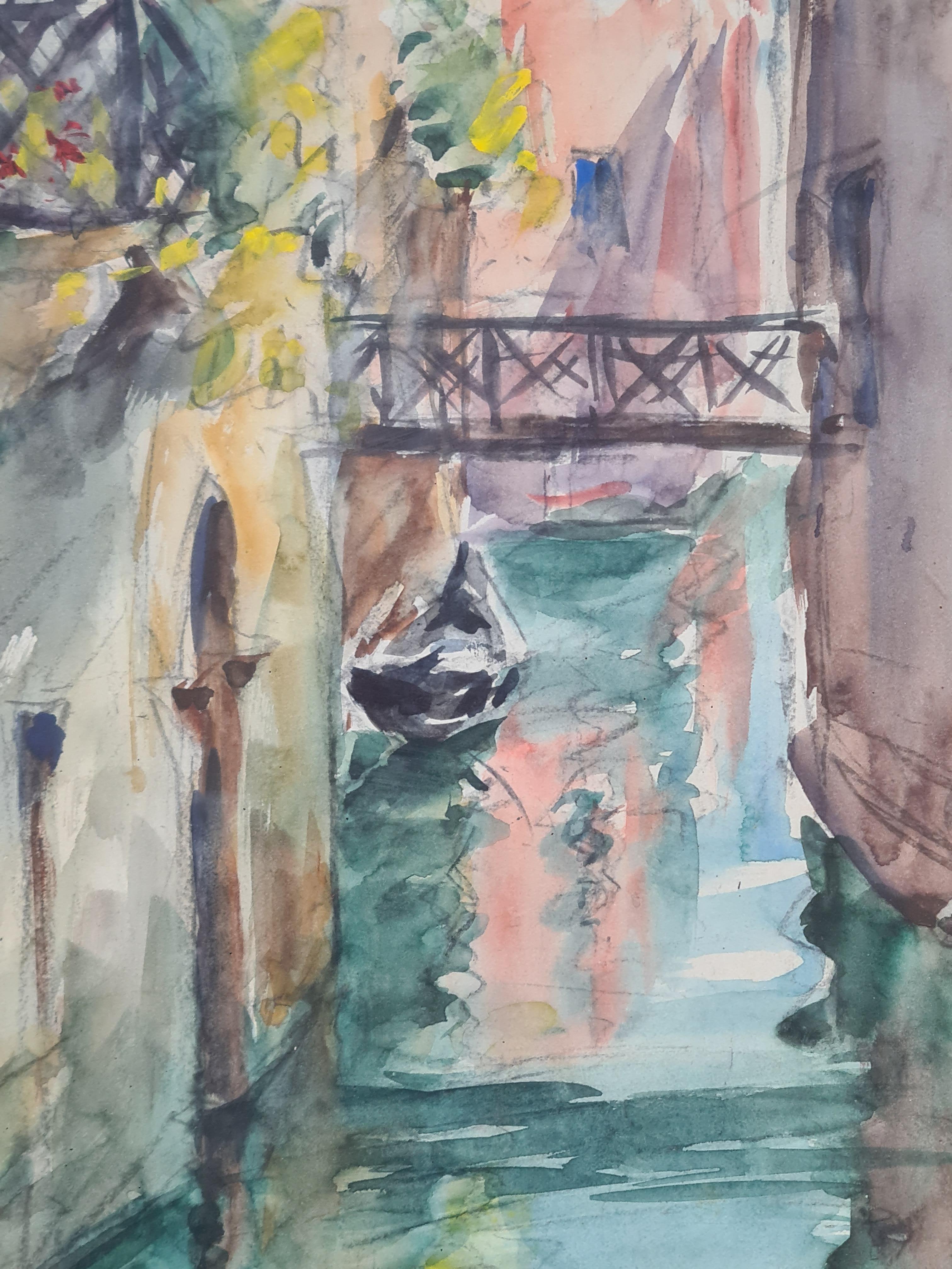 A Canal in Venice, Hanging Out The Washing...... For Sale 1