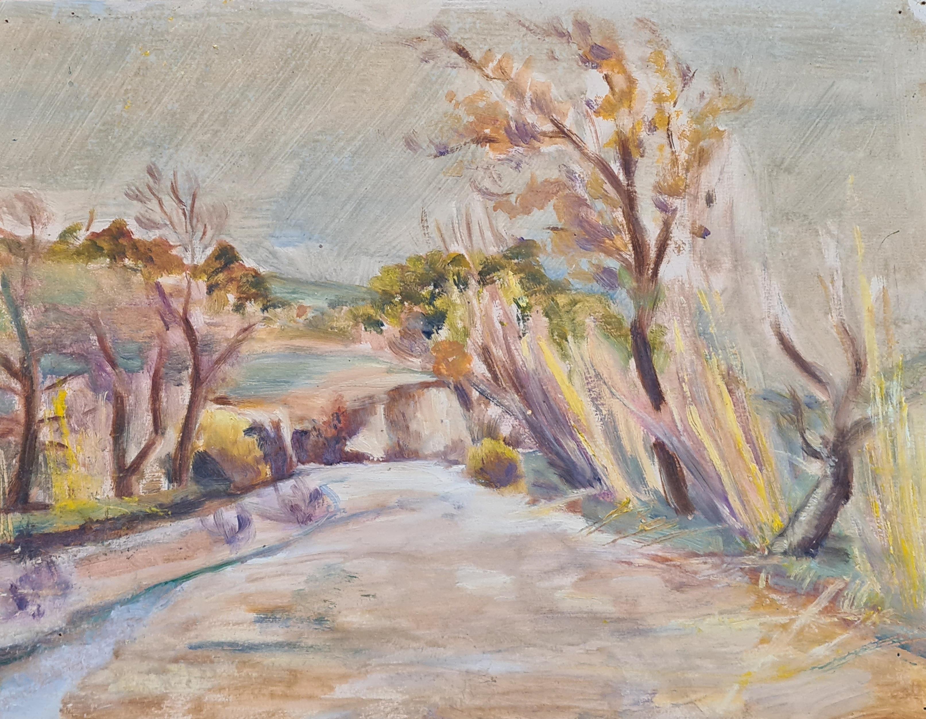 Landscape Art Henri Clamen - Paysage français de l'école de Barbizon des années 1930